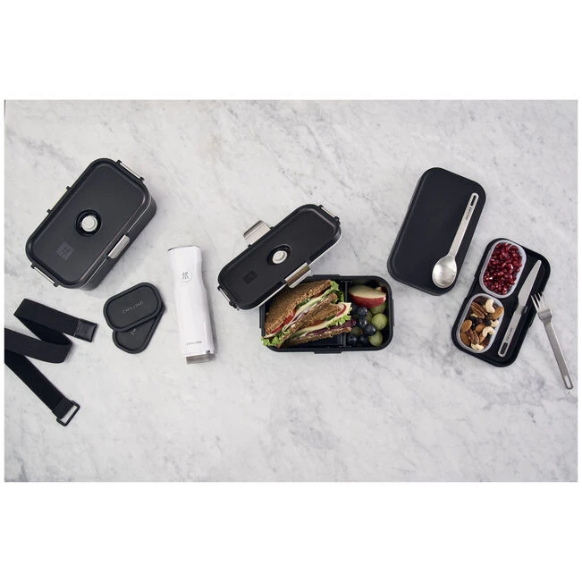 ZWILLING Fresh & Save vakuuminės pietų dėžutės, juodos matinės spalvos, 2 vnt.