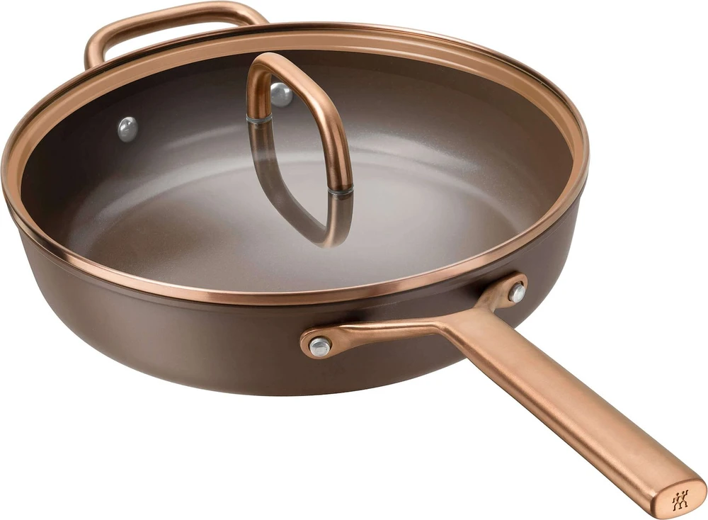 Keptuvė Zwilling ZWILLING Milano Sauté Pan with Glass Lid 28 cm, Brown