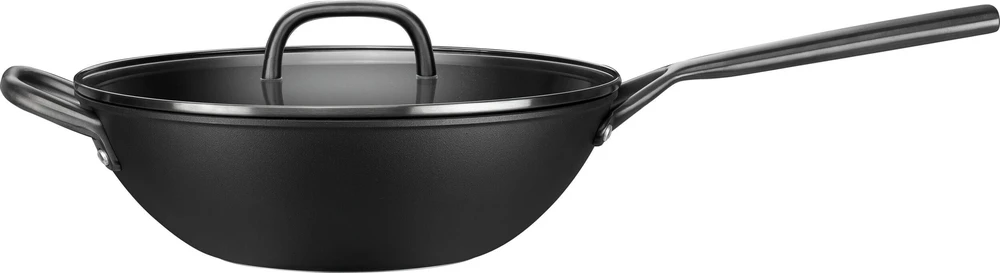 Keptuvė Zwilling ZWILLING Milano Wok with Glass Lid 30 cm, Juodas