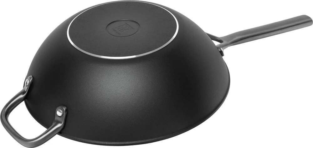 Keptuvė Zwilling ZWILLING Milano Wok with Glass Lid 30 cm, Juodas