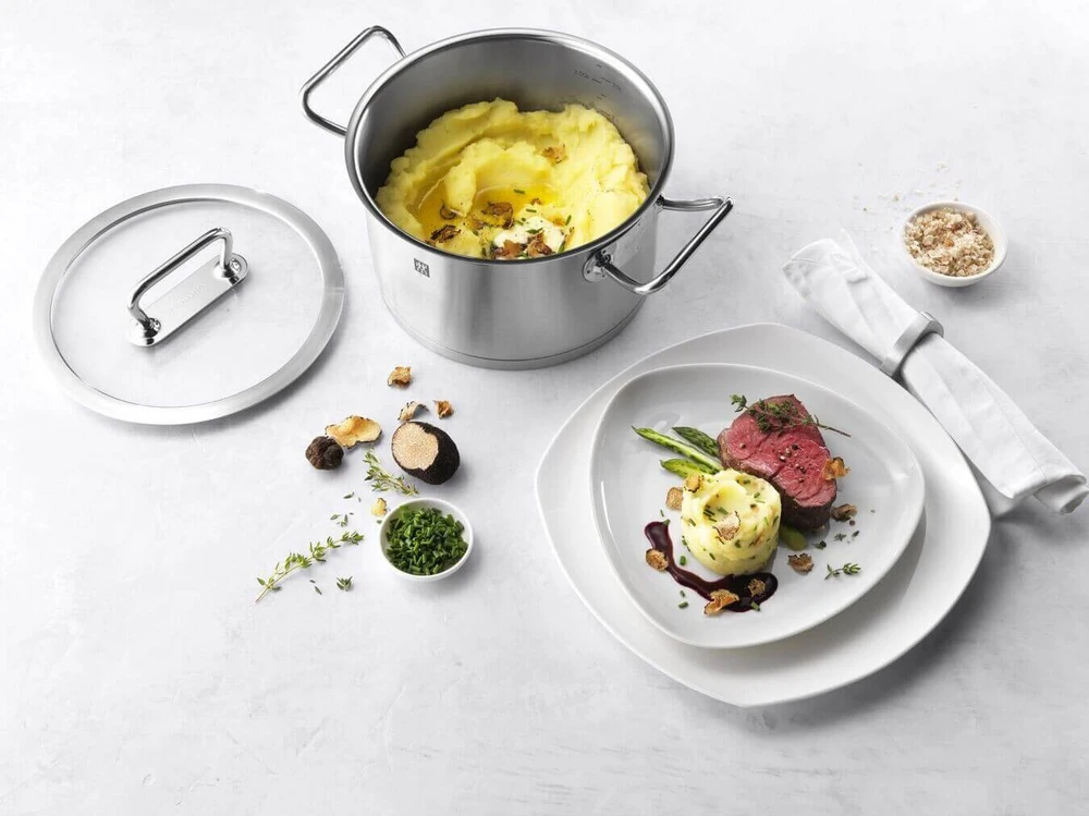 ZWILLING PRO 5 dalių 18/10 nerūdijančio plieno puodų rinkinys, sidabrinis