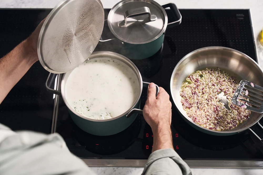 Zwilling - Pure puodų ir keptuvių rinkinys - pilkas - 3 dalių
