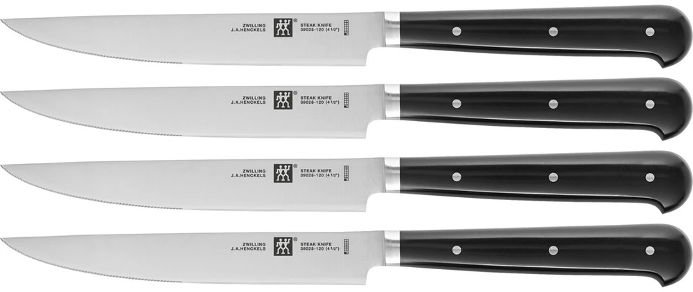 4 dantytų „Zwilling“ kepsnių peilių rinkinys, 12 cm