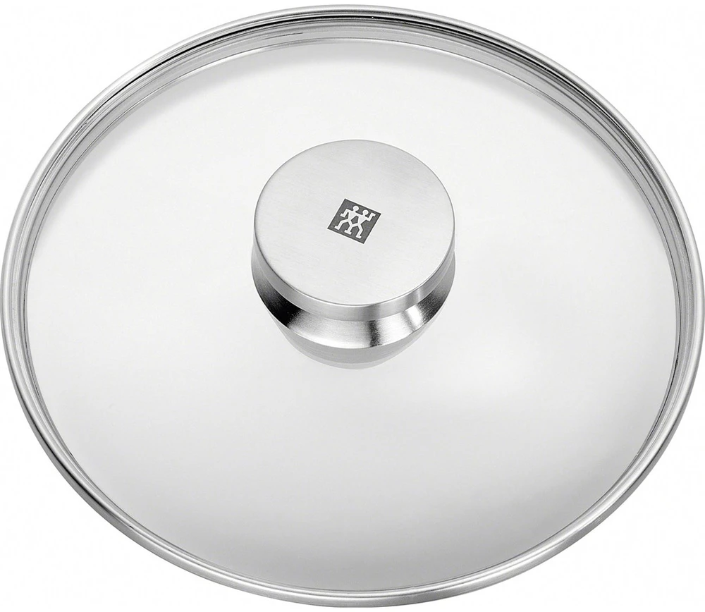 Zwilling 20 cm stiklinis dangtis su plienine rankenėle