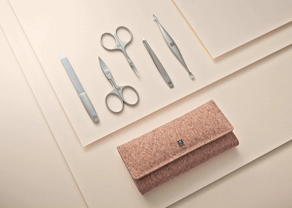 Zwilling komplektas do manicure - korkowe etui, 5 dalys