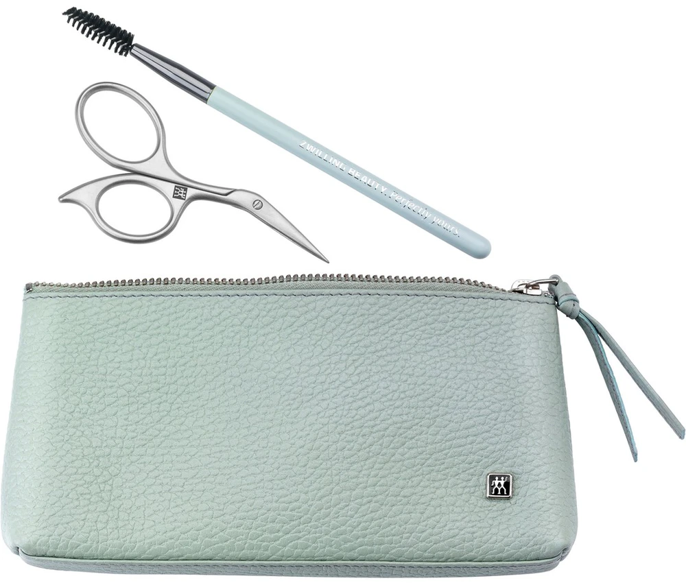 Zwilling komplektas do manicure – mėtų skórzane etui, 3 elementy