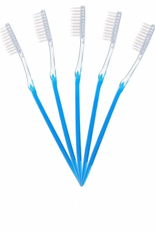 Dantų šepetėlis 100 vienkartinių šepetėlių – skirti vaikų dantų valymui ir fluorizavimui