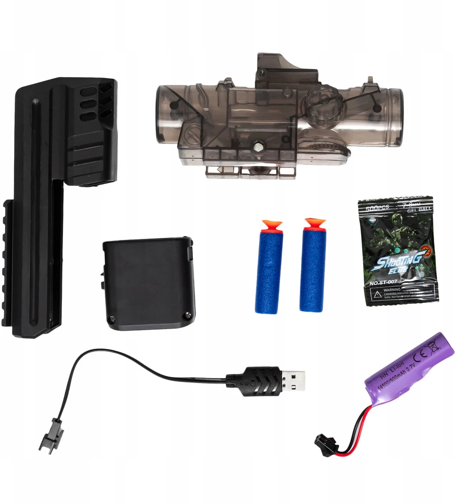 2-in-1 automatinis gelinių rutuliukų pistoletas click4TOYS