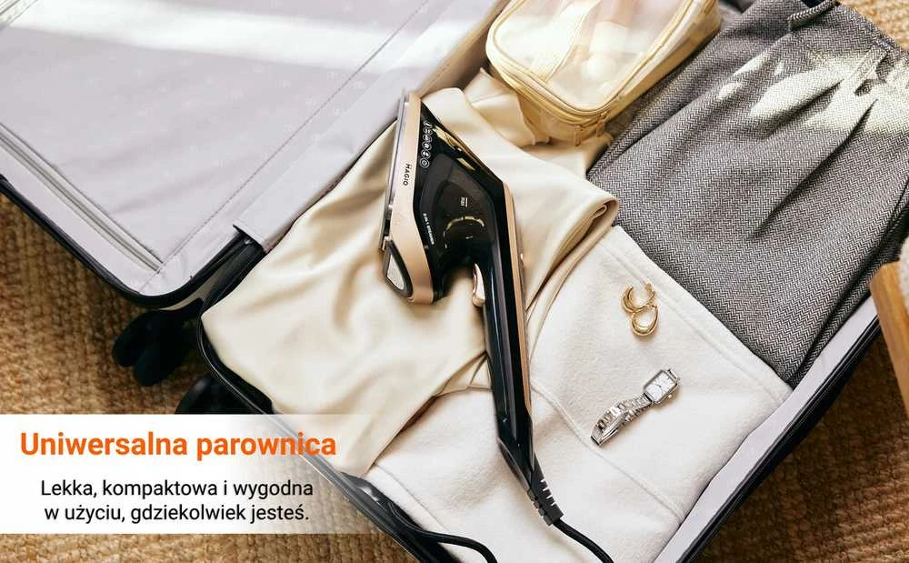 2in1 drabužių garintuvas ir lygintuvas MAGIO 1800W su LED ir garo reguliavimu