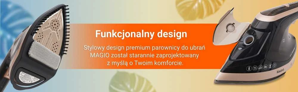 2in1 drabužių garintuvas ir lygintuvas MAGIO 1800W su LED ir garo reguliavimu