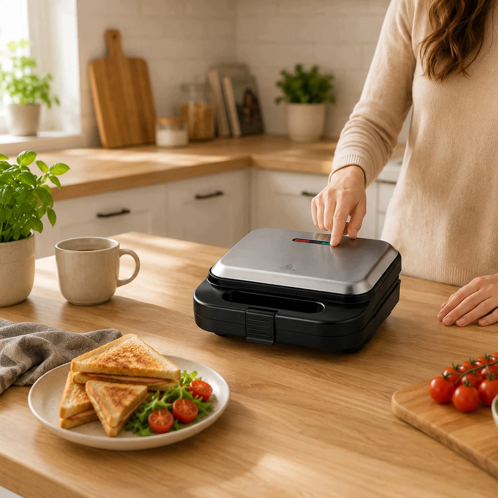 3 funkcijų sumuštinių keptuvė MEMFLOW, 750 W