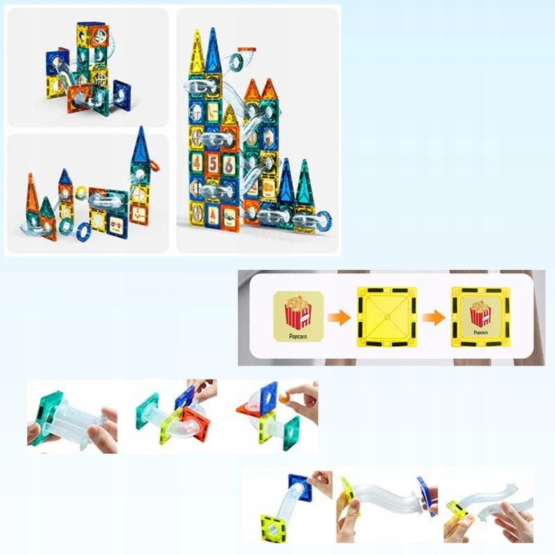 3D magnetinis katapultos konstruktorius vaikams, 132 dalys