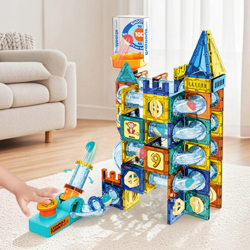3D magnetinis katapultos konstruktorius vaikams, 132 dalys