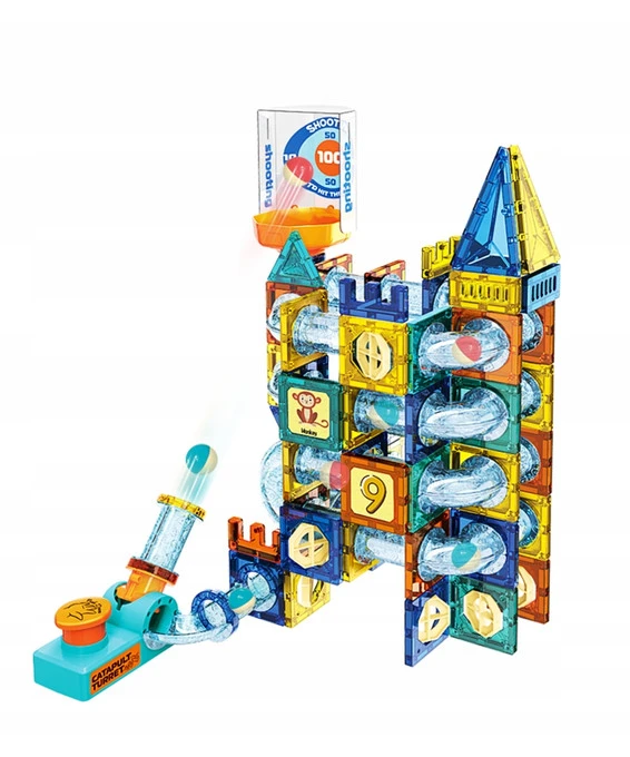 3D magnetinis katapultos konstruktorius vaikams, 132 dalys
