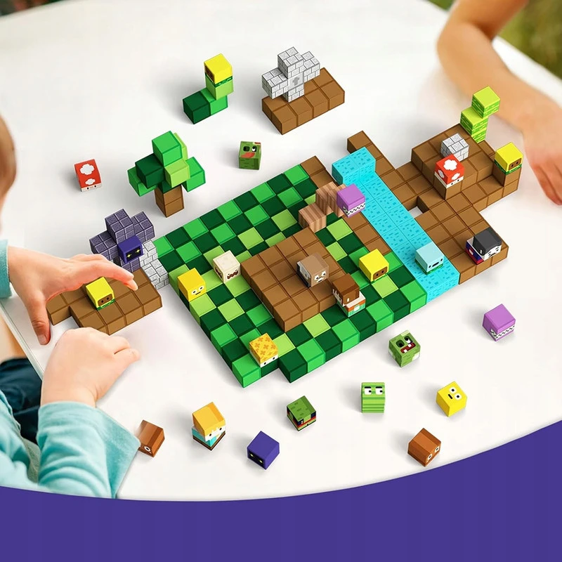 3D magnetinių pikselių kubelių rinkinys vaikams, 100 dalių