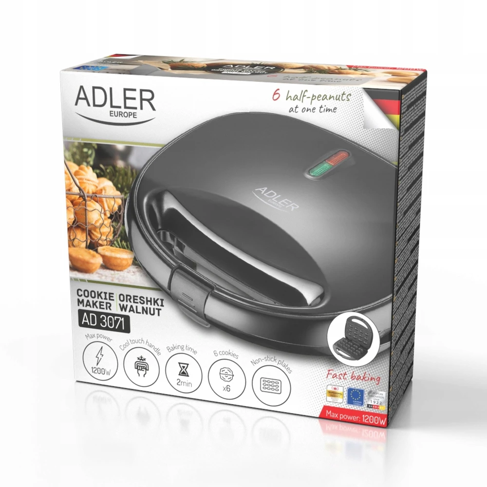 Adler Europe Riešutukų keptuvas Adler, 12 puselių