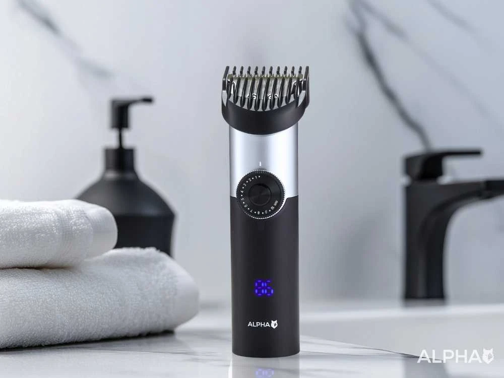 Barzdaskutė „Alpha“ 5 in 1 trimeris – plaukams, barzdai, nosiai ir skutimuisi viename rinkinyje.
