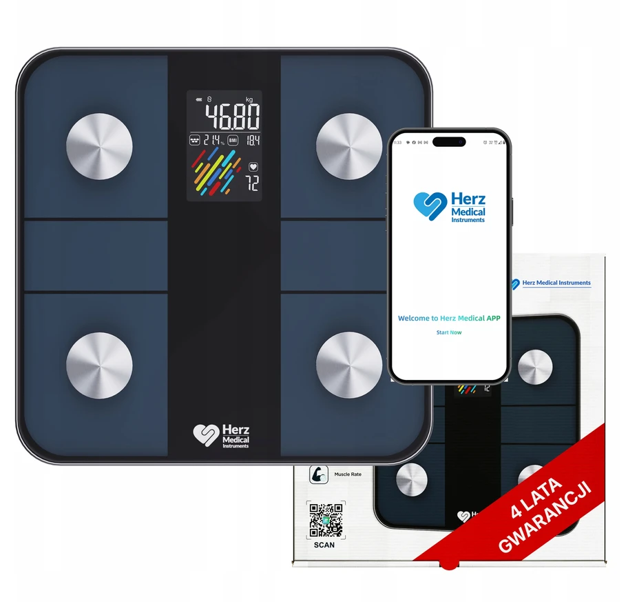Herz Medical Instruments Išmaniosios analitinės svarstyklės Herz, juodos