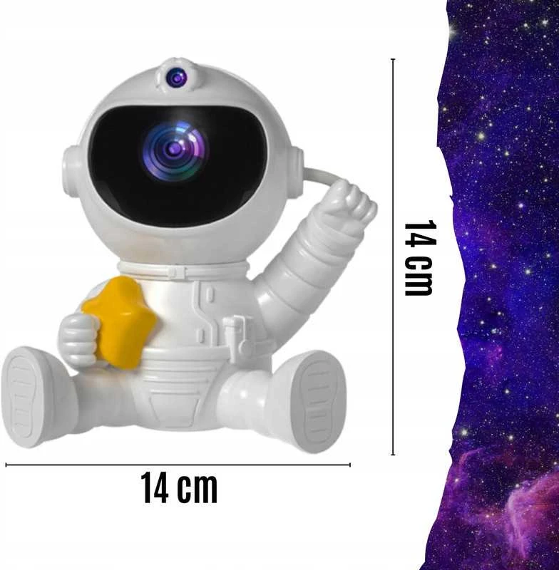 Astronauto žvaigždžių projektorius vaikams – LED lazerinė naktinė lempa