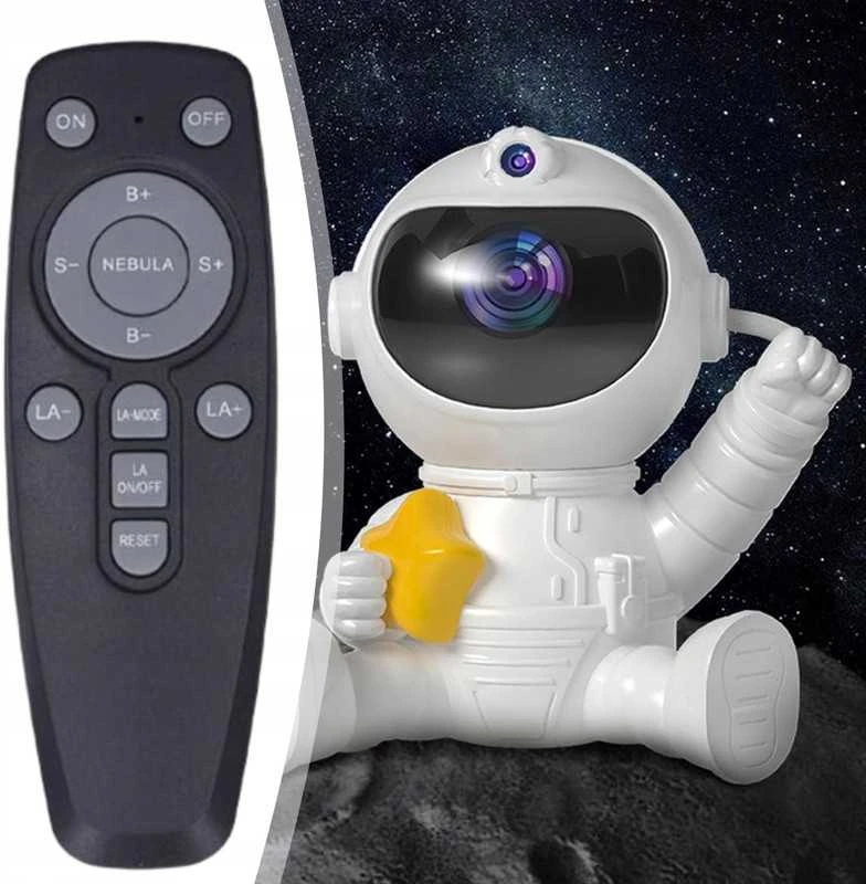 Astronauto žvaigždžių projektorius vaikams – LED lazerinė naktinė lempa