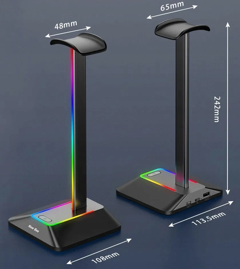 Ausinės Ausinių stovas New Bee Z8 su RGB apšvietimu