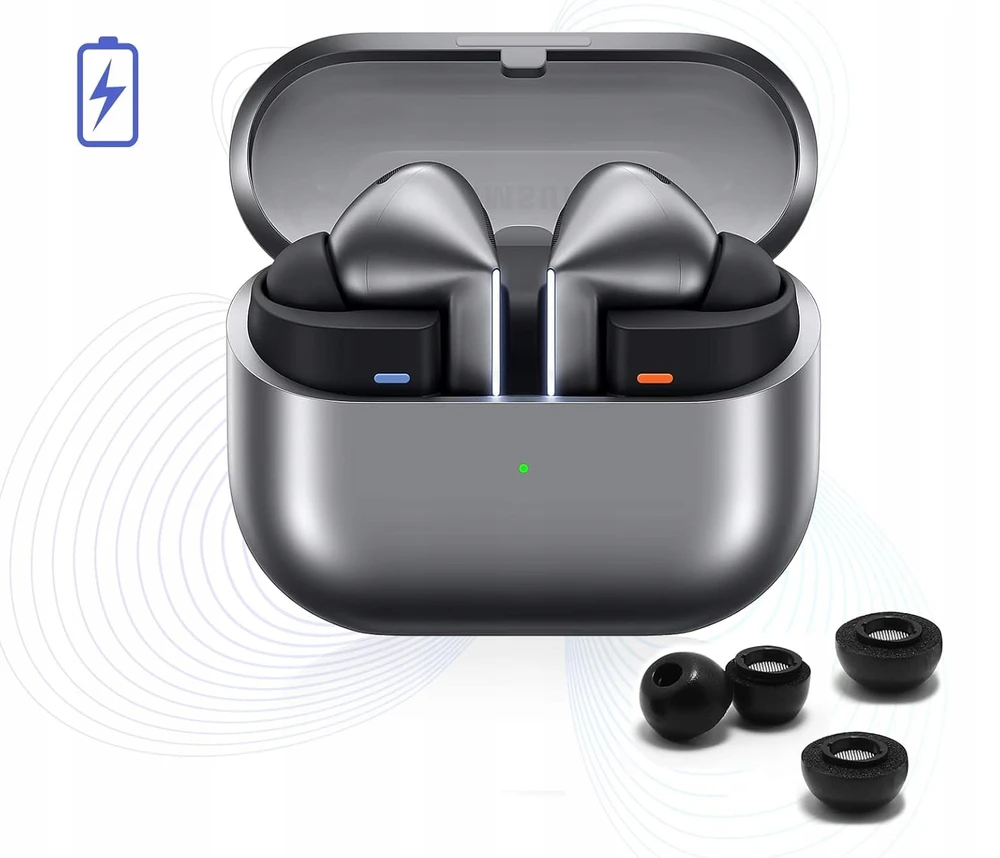 Ausinės MKF kQamil Atminties putų antgaliai Samsung Galaxy Buds 3 Pro, M, 2 vnt.