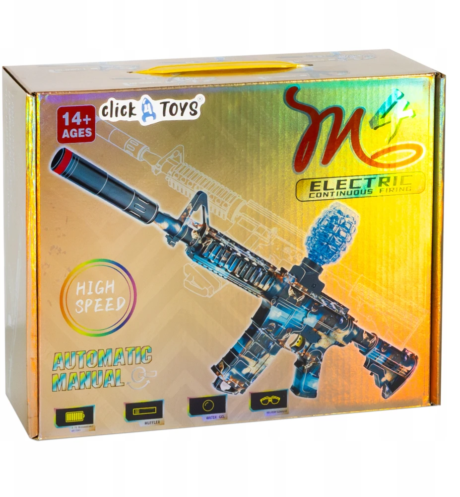 Automatinis gelinių rutuliukų šautuvas click4TOYS, 75 cm