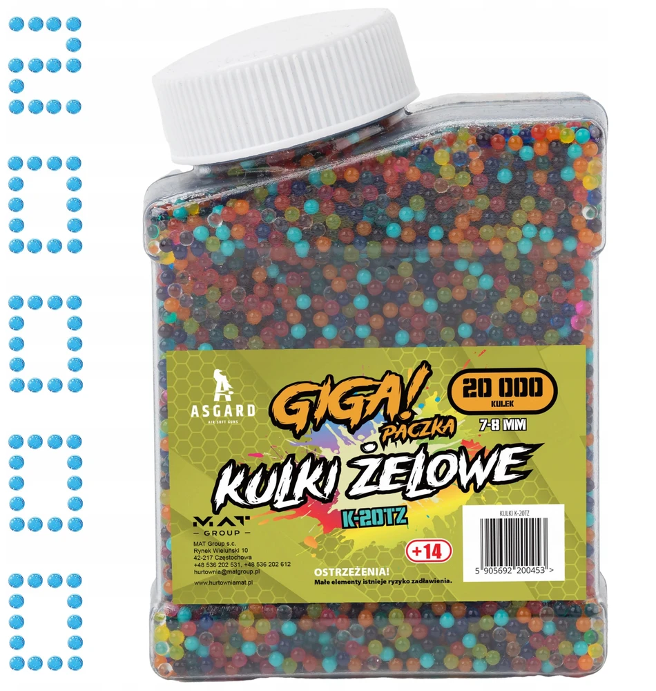 Automatinis gelinių rutuliukų šautuvas, 20 000 vnt.