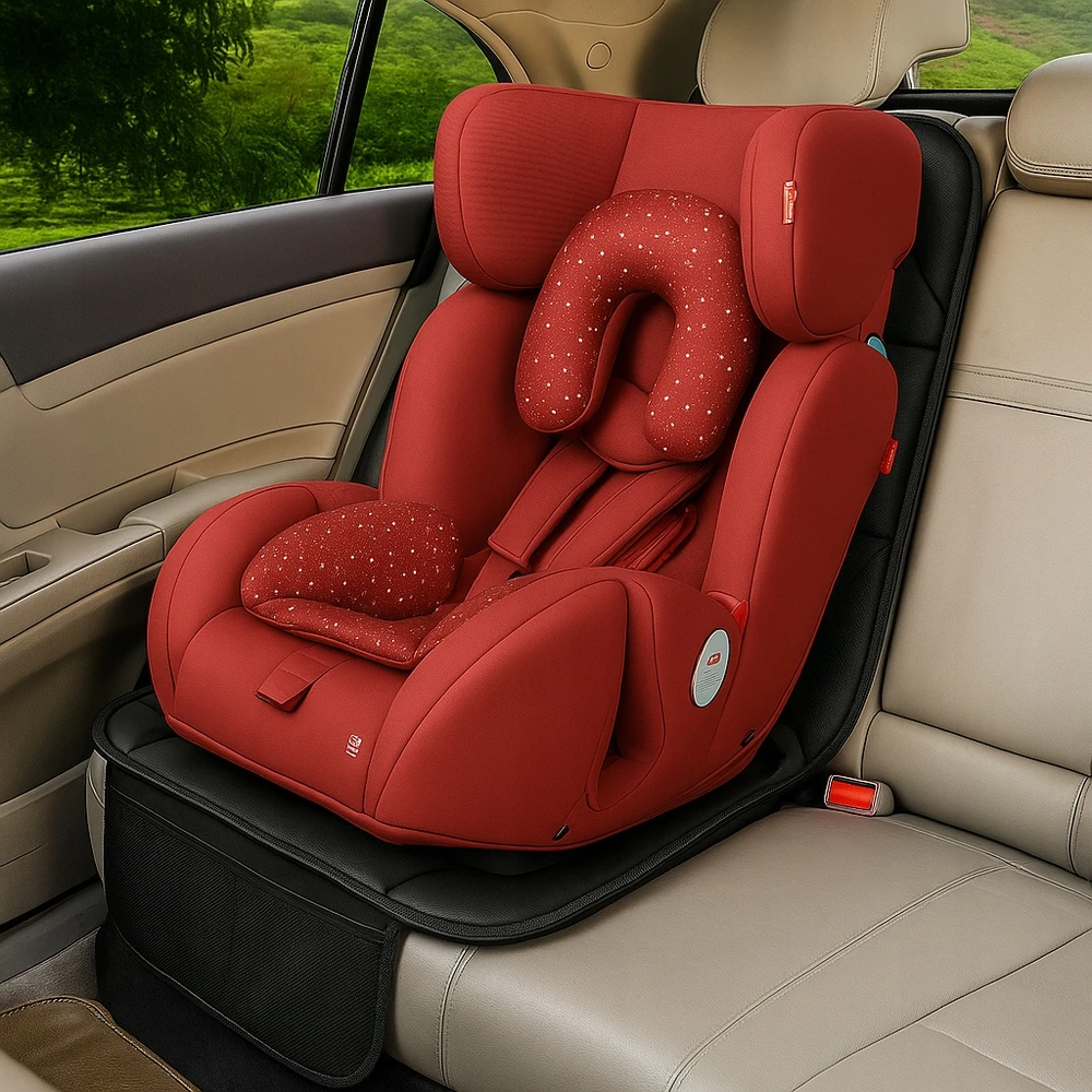 Automobilio sėdynės apsauginis kilimėlis Mensen, juodas