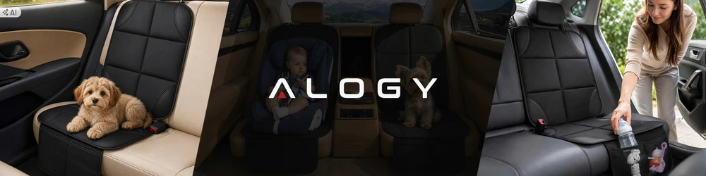 Automobilio sėdynės apsauginis kilimėlis Alogy, juodas