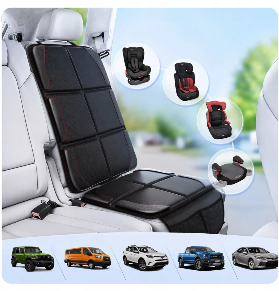 Automobilio sėdynės apsaugos kilimėlis WTM, juodas