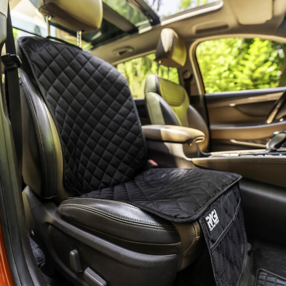 Automobilio sėdynės apsaugos komplektas Ragi, 2 dalių, juodas