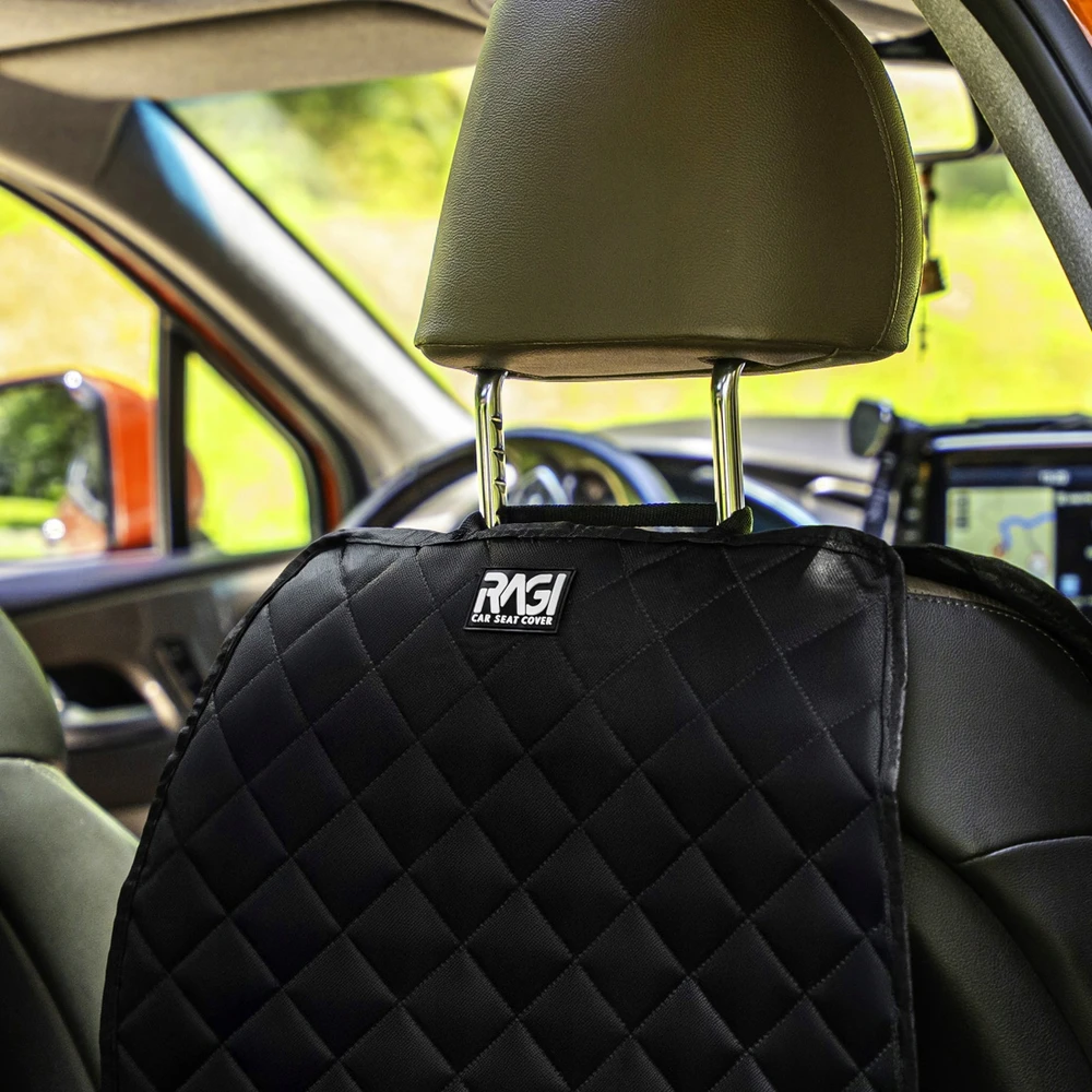 Automobilio sėdynės apsaugos komplektas Ragi, 2 dalių, juodas