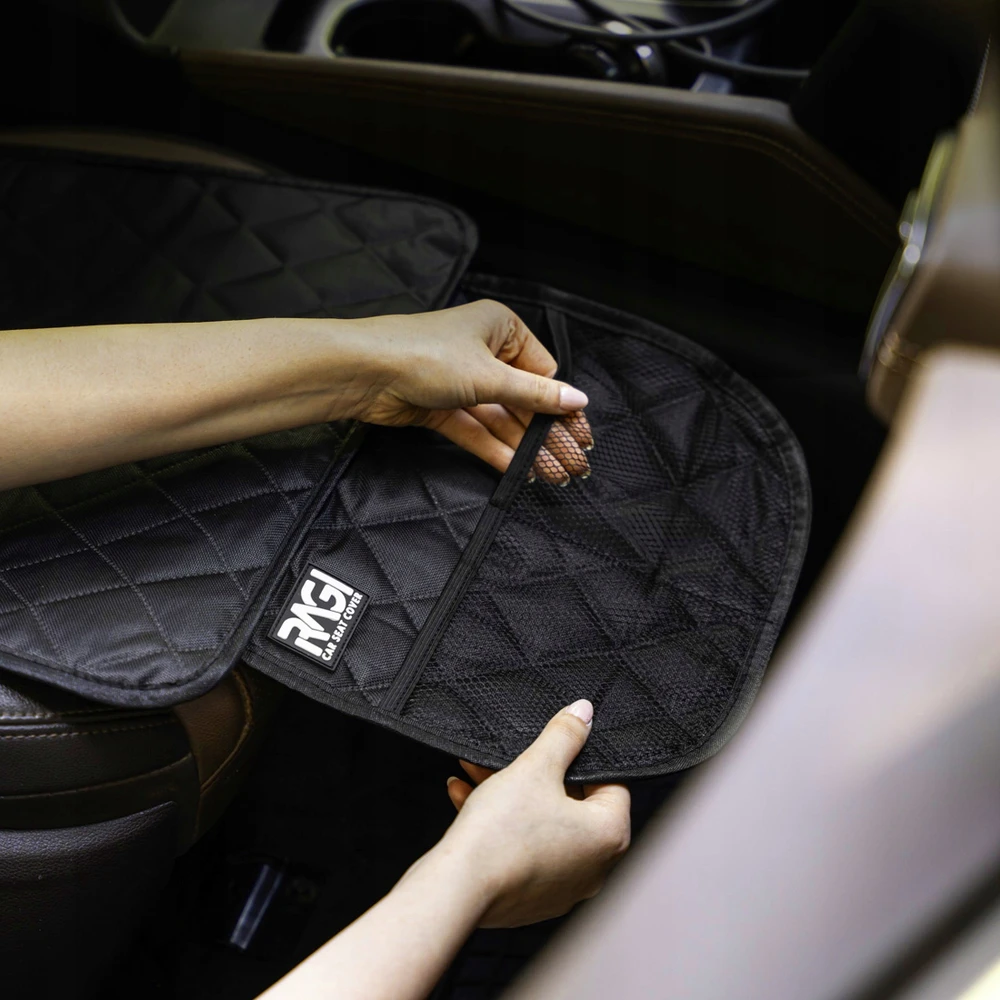Automobilio sėdynės apsaugos komplektas Ragi, 2 dalių, juodas