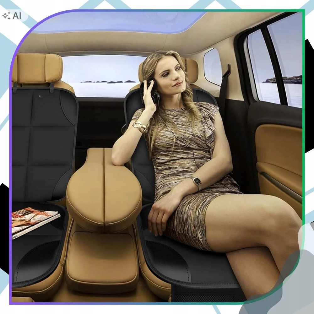 Automobilio sėdynės atlošo apsauga, juoda