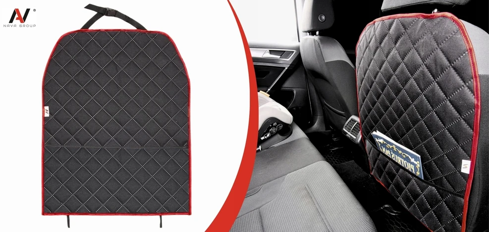 Automobilio sėdynės atlošo apsauga Nava Group, raudona