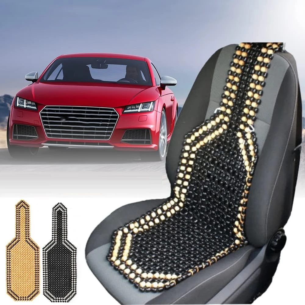 Automobilio sėdynės karoliukų kilimėlis Anytech, juodas