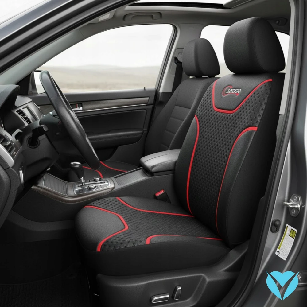 Automobilio sėdynės užvalkalas Carcommerce, juodas