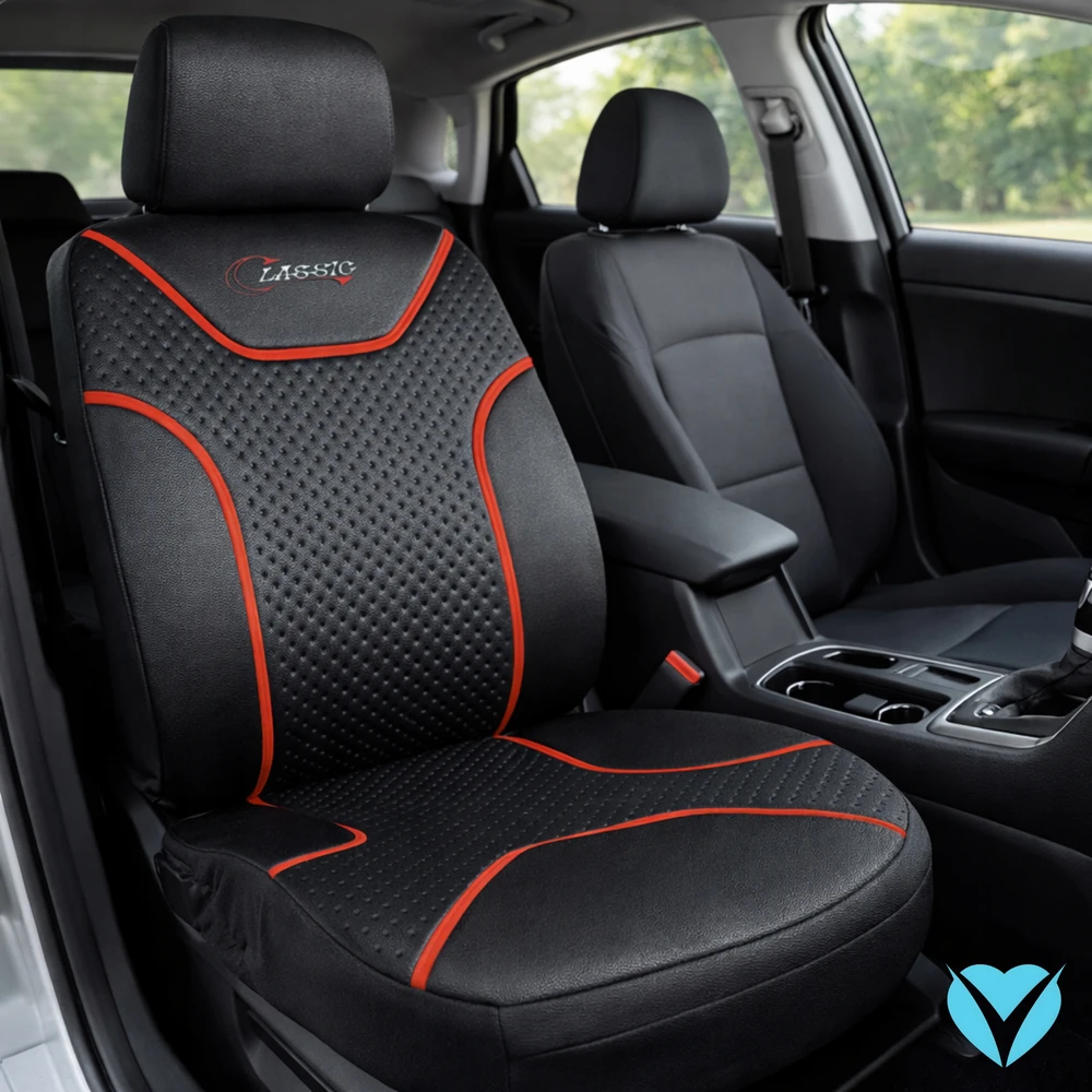 Automobilio sėdynės užvalkalas Carcommerce, juodas