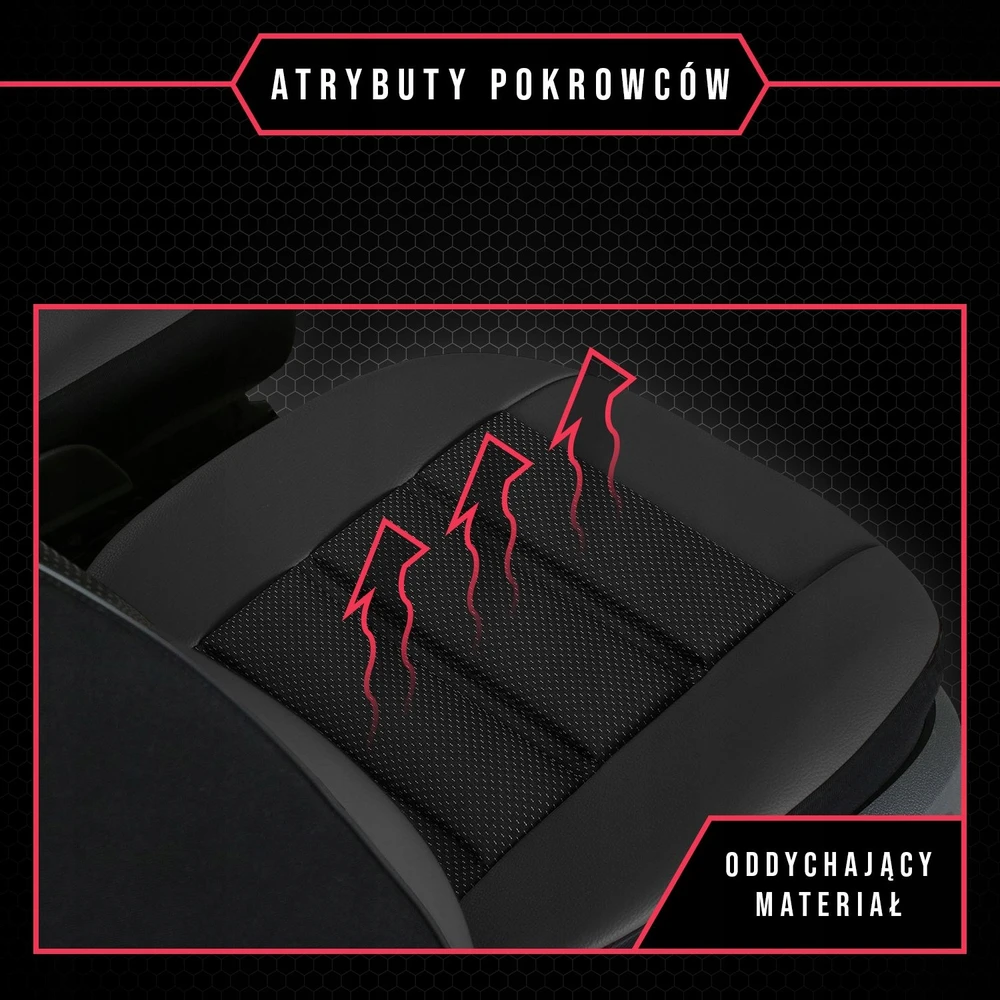 Automobilio sėdynės užvalkalas Pok-Ter, juodas