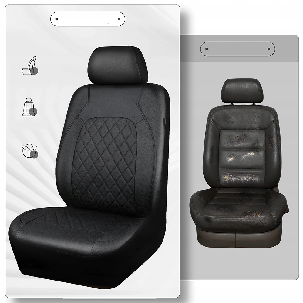 Automobilių sėdynių užvalkalai, 2 vnt., juodi