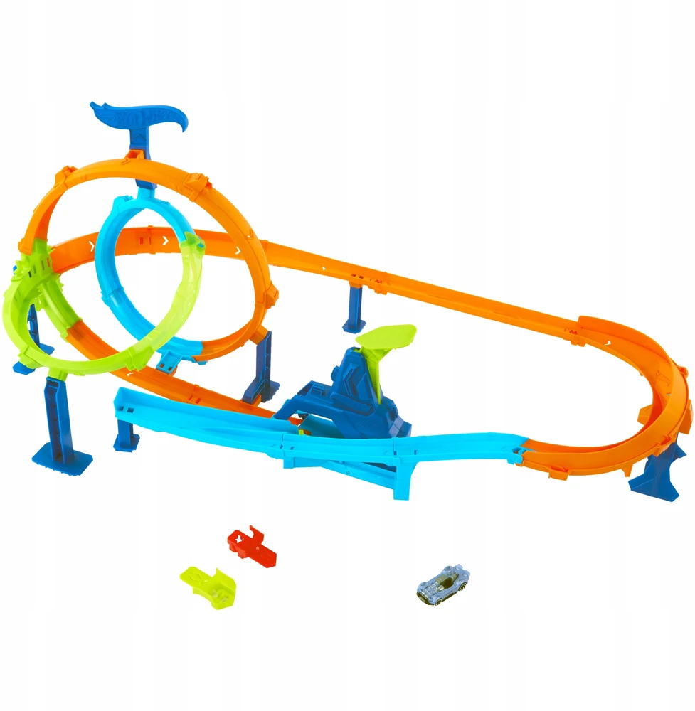 Automobilių trasa „Hot Wheels“ su automobiliuku