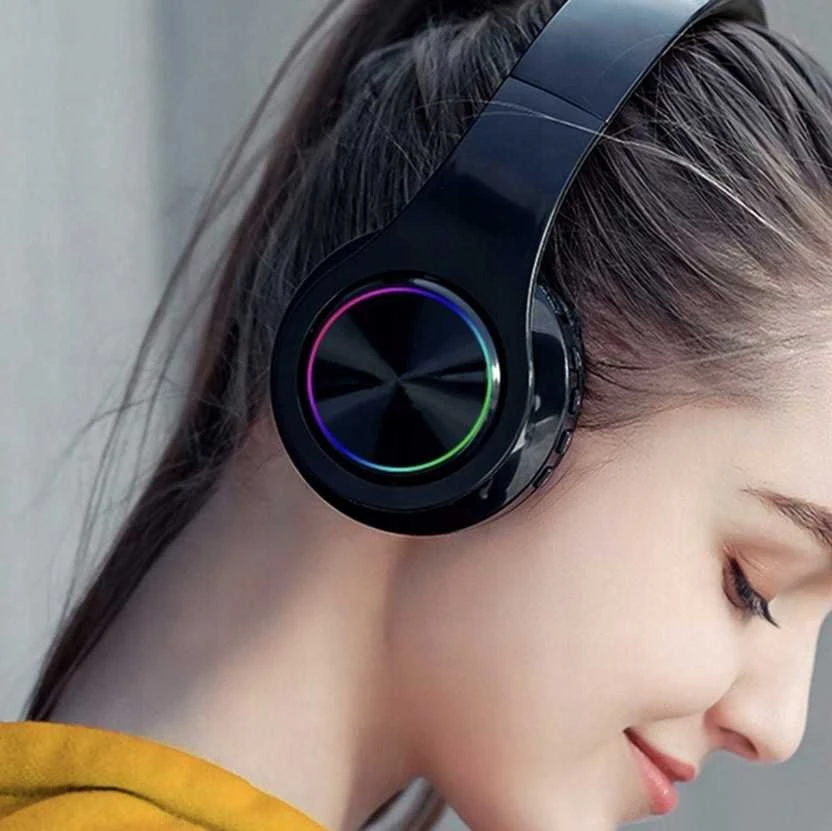 B39 belaidės ausinės su mikrofonu, Bluetooth, RGB apšvietimas