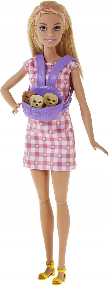 Barbie lėlė su šuniukais