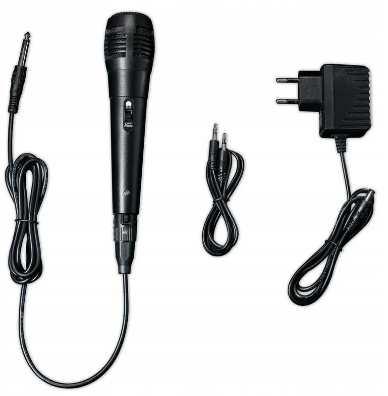 Belaidė „Bluetooth“ karaokės kolonėlė su mikrofonu ir disco kamuoliu