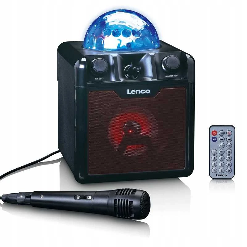 Belaidė „Bluetooth“ karaokės kolonėlė su mikrofonu ir disco kamuoliu