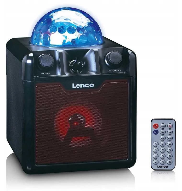 Belaidė „Bluetooth“ karaokės kolonėlė su mikrofonu ir disco kamuoliu