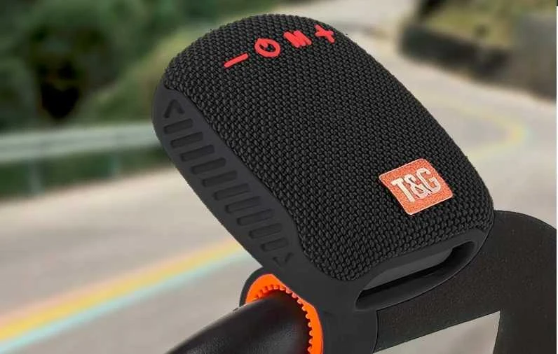 Belaidė „Bluetooth“ kolonėlė su laikikliu dviračiui, paspirtukui ar vežimėliui ir FM radiju