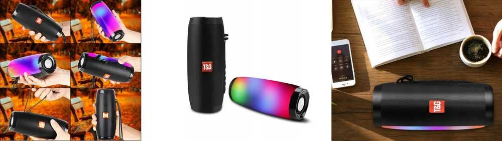 Belaidė „Bluetooth“ kolonėlė TG-157 su LED apšvietimu, boombox tipo