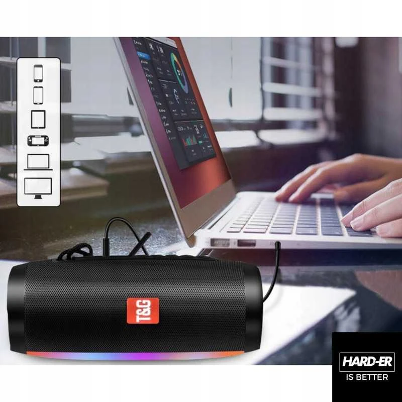 Belaidė „Bluetooth“ kolonėlė TG-157 su LED apšvietimu, boombox tipo